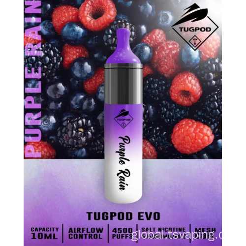 Disposable Vape Tugboat Vape Tugboat Evo Purple Rain Disposable 4500 Puffs 10ml Manufactory